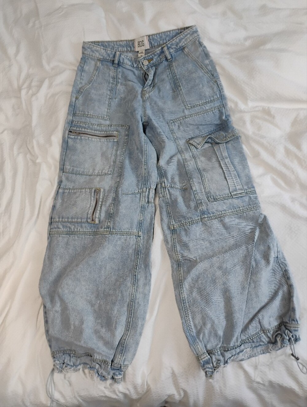 BDG Light Blue Relaxed Cargo Jeans